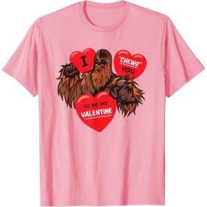 image:imageStar Wars Chewbacca Chews You Heart Valentines Day TShirtPink