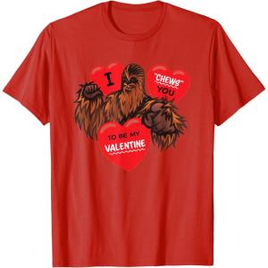 image:imageStar Wars Chewbacca Chews You Heart Valentines Day TShirtRed
