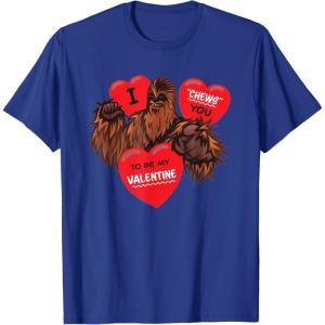 image:imageStar Wars Chewbacca Chews You Heart Valentines Day TShirtRoyal Blue