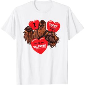 image:imageStar Wars Chewbacca Chews You Heart Valentines Day TShirtWhite