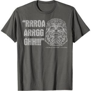 image:imageStar Wars Chewbacca Classic RRROAARRGGGHH Graphic TShirt TShirtAsphalt Grey