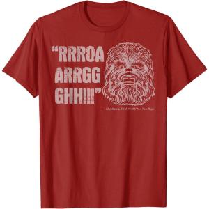 image:imageStar Wars Chewbacca Classic RRROAARRGGGHH Graphic TShirt TShirtCranberry Red