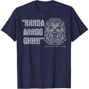 image:imageStar Wars Chewbacca Classic RRROAARRGGGHH Graphic TShirt TShirtNavy Blue