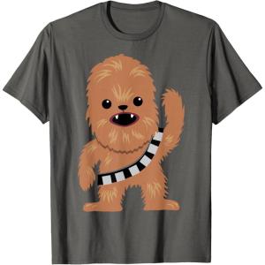 image:imageStar Wars Chewbacca Cutie Cartoon Chewie Graphic TShirt TShirtAsphalt Grey