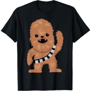 image:imageStar Wars Chewbacca Cutie Cartoon Chewie Graphic TShirt TShirtBlack