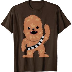 image:imageStar Wars Chewbacca Cutie Cartoon Chewie Graphic TShirt TShirtBrown