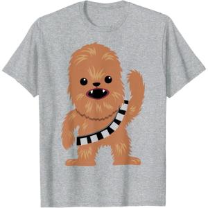 image:imageStar Wars Chewbacca Cutie Cartoon Chewie Graphic TShirt TShirtHeather Grey