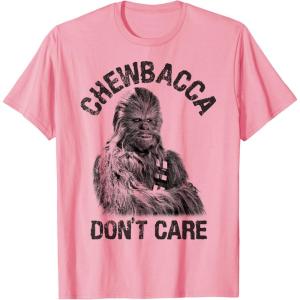 image:imageStar Wars Chewbacca Dont Care Funny Logo TShirtPink