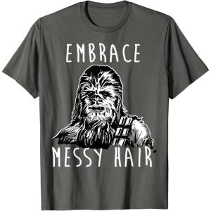 image:imageStar Wars Chewbacca Embrace Messy Hair TShirtAsphalt Grey