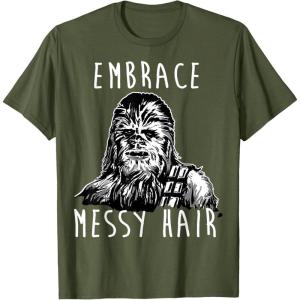 image:imageStar Wars Chewbacca Embrace Messy Hair TShirtOlive Green