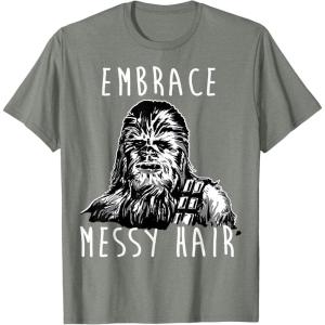 image:imageStar Wars Chewbacca Embrace Messy Hair TShirtOlive Heather