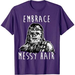 image:imageStar Wars Chewbacca Embrace Messy Hair TShirtPurple