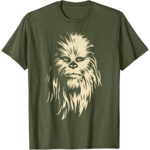 image:imageStar Wars Chewbacca Face Shadow Graphic TShirt TShirtOlive Green