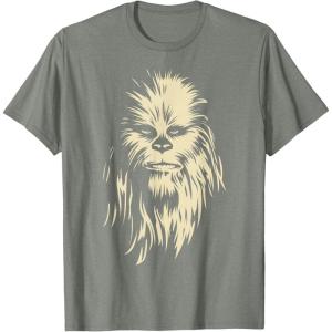 image:imageStar Wars Chewbacca Face Shadow Graphic TShirt TShirtOlive Heather