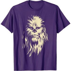 image:imageStar Wars Chewbacca Face Shadow Graphic TShirt TShirtPurple