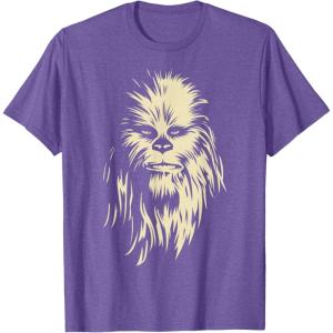 image:imageStar Wars Chewbacca Face Shadow Graphic TShirt TShirtPurple Heather
