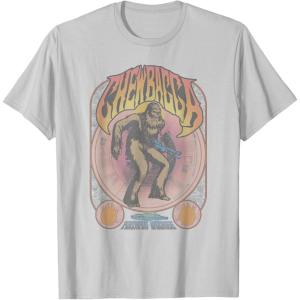 image:imageStar Wars Chewbacca Faithful Wookiee Seventies Poster TShirtSilver Grey