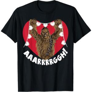 image:imageStar Wars Chewbacca Holding Heart Lights TShirtBlack