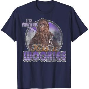 image:imageStar Wars Chewbacca Kiss A Wookiee Graphic TShirtNavy Blue