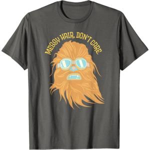 image:imageStar Wars Chewbacca Messy Hair Dont Care TShirtAsphalt Grey