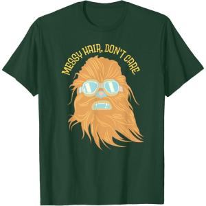 image:imageStar Wars Chewbacca Messy Hair Dont Care TShirtDark Green