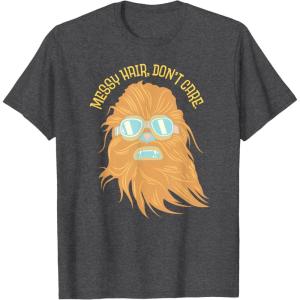 image:imageStar Wars Chewbacca Messy Hair Dont Care TShirtDark Heather Grey