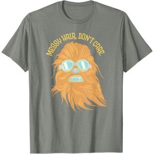 image:imageStar Wars Chewbacca Messy Hair Dont Care TShirtOlive Heather