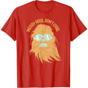 image:imageStar Wars Chewbacca Messy Hair Dont Care TShirtRed
