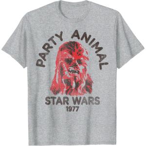 image:imageStar Wars Chewbacca Party Animal red Hue Portrait TShirtHeather Grey