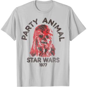 image:imageStar Wars Chewbacca Party Animal red Hue Portrait TShirtSilver Grey