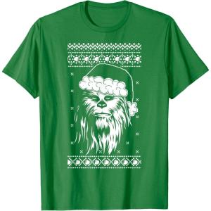 image:imageStar Wars Chewbacca Ugly Christmas Sweater Santa TShirt TShirtKelly Green