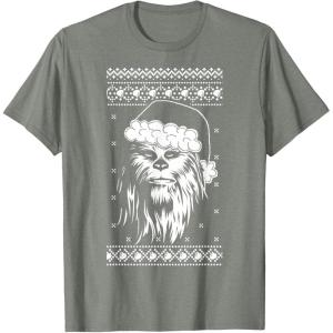 image:imageStar Wars Chewbacca Ugly Christmas Sweater Santa TShirt TShirtOlive Heather