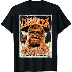 image:imageStar Wars Chewbacca Vintage Concert Back To Kashyyyk Poster TShirtBlack