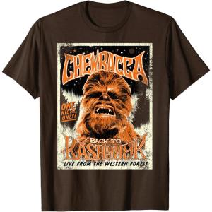 image:imageStar Wars Chewbacca Vintage Concert Back To Kashyyyk Poster TShirtBrown
