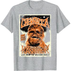 image:imageStar Wars Chewbacca Vintage Concert Back To Kashyyyk Poster TShirtHeather Grey