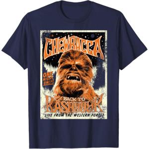 image:imageStar Wars Chewbacca Vintage Concert Back To Kashyyyk Poster TShirtNavy Blue