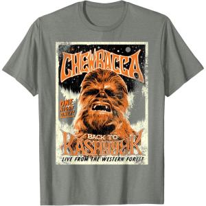 image:imageStar Wars Chewbacca Vintage Concert Back To Kashyyyk Poster TShirtOlive Heather
