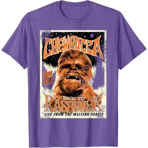 image:imageStar Wars Chewbacca Vintage Concert Back To Kashyyyk Poster TShirtPurple Heather