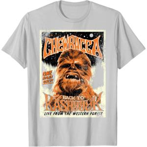 image:imageStar Wars Chewbacca Vintage Concert Back To Kashyyyk Poster TShirtSilver Grey