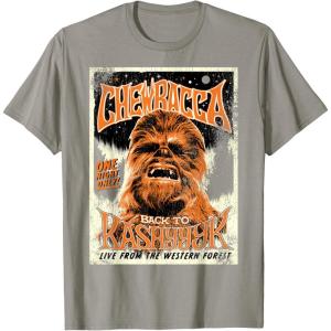 image:imageStar Wars Chewbacca Vintage Concert Back To Kashyyyk Poster TShirtSlate Grey