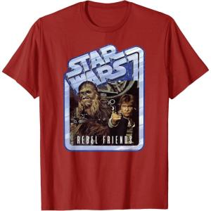 image:imageStar Wars Chewbacca and Han Solo Rebel Friends TShirtCranberry Red