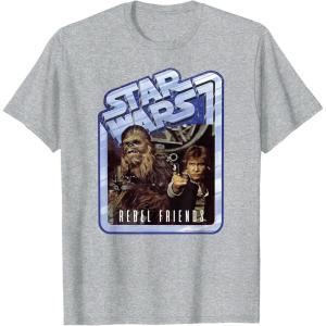 image:imageStar Wars Chewbacca and Han Solo Rebel Friends TShirtHeather Grey