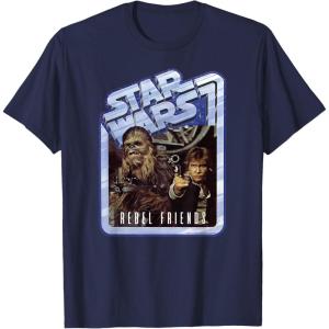 image:imageStar Wars Chewbacca and Han Solo Rebel Friends TShirtNavy Blue