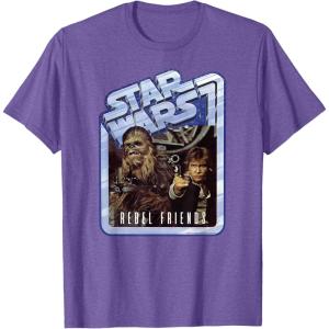 image:imageStar Wars Chewbacca and Han Solo Rebel Friends TShirtPurple Heather