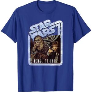 image:imageStar Wars Chewbacca and Han Solo Rebel Friends TShirtRoyal Blue