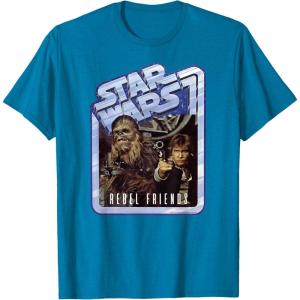 image:imageStar Wars Chewbacca and Han Solo Rebel Friends TShirtSapphire Blue