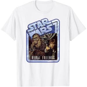 image:imageStar Wars Chewbacca and Han Solo Rebel Friends TShirtWhite