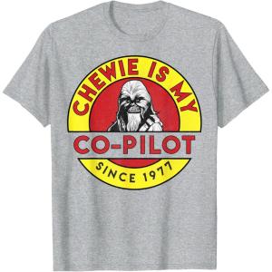 image:imageStar Wars Chewie Is My CoPilot Circle Graphic TShirt TShirtHeather Grey