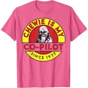 image:imageStar Wars Chewie Is My CoPilot Circle Graphic TShirt TShirtPink Heather