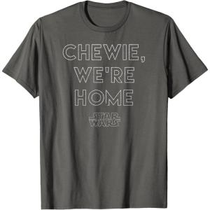 image:imageStar Wars Chewie Were Home Episode 7 Graphic TShirt TShirtAsphalt Grey